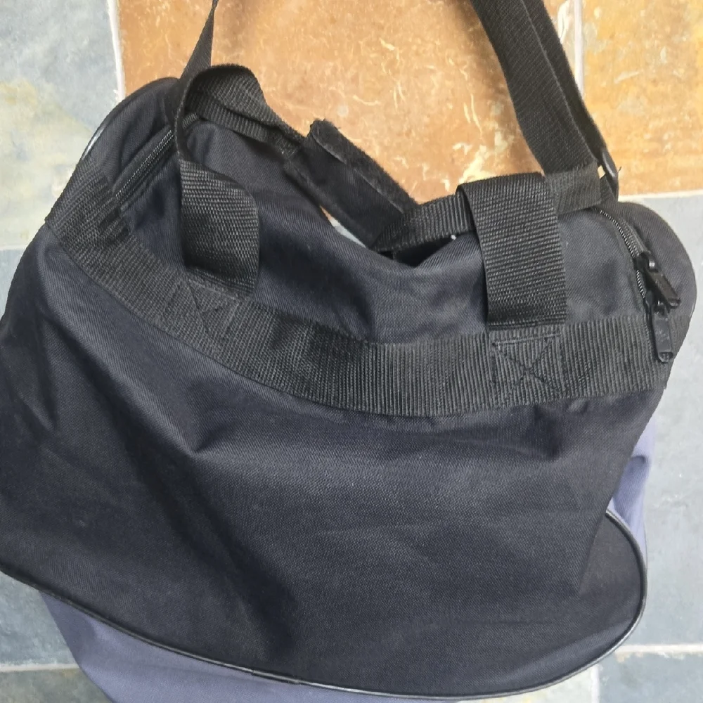 Adidas Black and Gray Duffel Bag